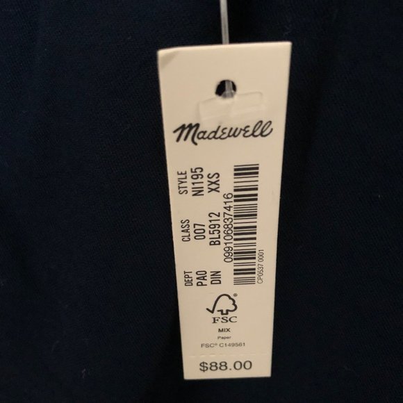 Madewell NWT Twill Tie-Back Cutout Top - Picture 2 of 7